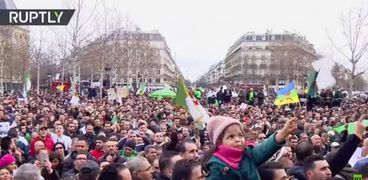 تظاهرات الجزائرين فى باريس