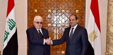 الرئيس عبدالفتاح السيسى فى لقاء سابق بنظيره العراقى