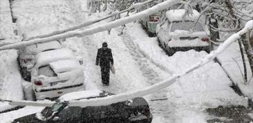 تساقط كثيف للثلوج على شمال غرب إيران