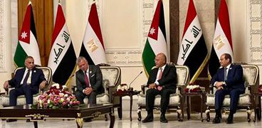 الرئيس عبد الفتاح السيسي خلال القمة الرباعية في بغداد