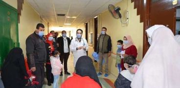 إجراءات كورونا في مستشفيات جامعة المنصورة