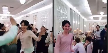 شاهد ردة فعل زوجة على رقص زوجها مع فتاة أخرى في حفل زفاف
