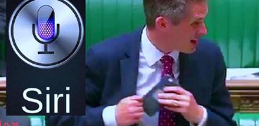 بالفديو| صوت غريب يخرج من وزير دفاع بريطانيا أثناء حديثه عن سوريا