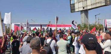 جانب من الوقفة التضامنية في المنصة بمدينة نصر
