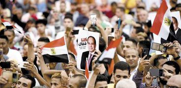 جموع الشعب المصري بكافة فئاته خرجوا إلى شوارع وميادين القاهرة والمحافظات للمطالبة بترشح الرئيس السيسي في انتخابات 2024