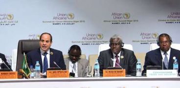 الرئيس السيسي خلال مشاركته بالقمة الأفريقية الاستثنائية