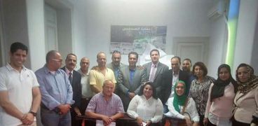 جانب من لقاء أيمن عبد المجيد بأعضاء نقابة الصحفيين الفرعية بالإسكندرية