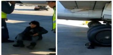 شاب جزائري يتسلل إلى عجلات طائرة ليصل إلي فرنسا