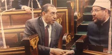 محمد الشهاوى عضو مجلس النواب مع وزير الاوقاف