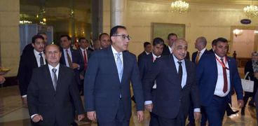 «مدبولى» خلال لقائه رئيس الوزراء العراقى