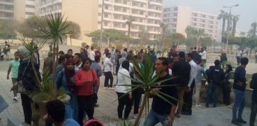 جانب من انتخابات اتحاد الطلاب بجامعة حلوان