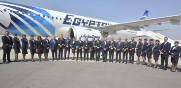 من احتفالية مصر للطيران بانضمام  طائرة A321 NEO