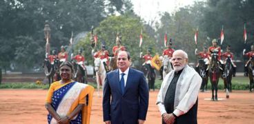 مراسم استقبال الرئيس السيسي في الهند