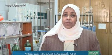 الدكتورة ضحى عبده محمد، رئيس قسم التغذية بالمركز القومي للبحوث