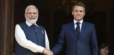 الرئيس الفرنسي ورئيس وزراء الهند
