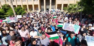 مظاهرات لدعم فلسطين في هندسة الإسكندرية