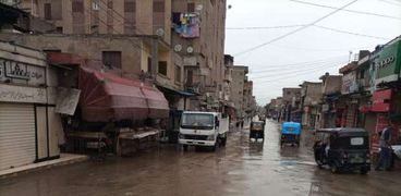 انتشار معدات شفط مياه الأمطار في شوارع بيلا
