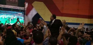 رئيس جامعة المنوفية يحتفل بفوز المنتخب