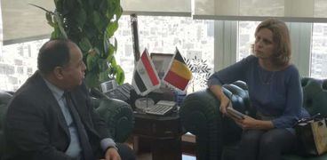 لقاء وزير المالية يلتقي السفير البلجيكي في مصر
