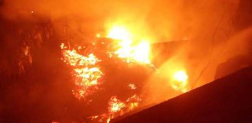 حريق معهد الشيخة فاطمة بأرمنت غرب الأقصر