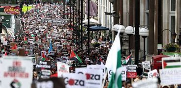 مظاهرات لندن اليوم للتنديد بعدوان الاحتلال الإسرائيلي