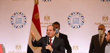 الرئيس عبدالفتاح السيسي خلال حفل إفطار الأسرة المصرية