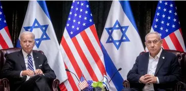 الرئيس الأمريكي جو بايدن  ورئيس وزراء إسرائيل نتنياهو