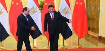 الرئيس عبدالفتاح السيسي ونظيره الصيني شي جين بينج