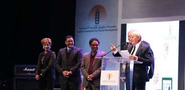 نجيب ساويرس خلال كلمته فى حفل توزيع الجوائز أمس الأول