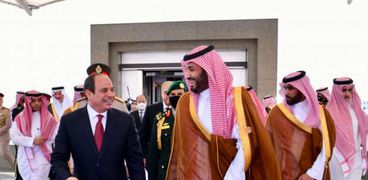 الرئيس عبدالفتاح السيسي وولي العهد السعودي الأمير محمد بن سلمان