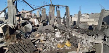 آثار انفجار غزة