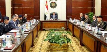 الرئيس عبدالفتاح السيسى خلال ترؤسه مجلس الدفاع الوطنى