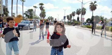 أطفال كفر الشيخ يحتفلون بنصر أكتوبر