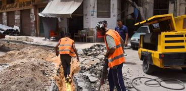 ترميم ورصف شوارع الإسكندرية