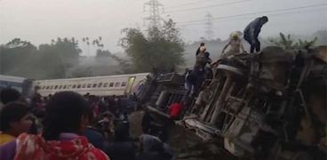 خروج القطار عن مساره في الهند