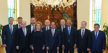 الرئيس عبدالفتاح السيسي ورئيسة المجلس الفيدرالي الروسي