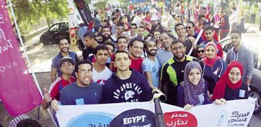 المشاركون فى حملة «مصر تحارب تغير المناخ»