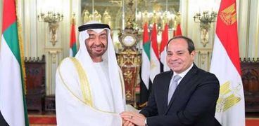 لقاء الرئيس السيسي مع نظيره الإماراتي الشيخ محمد بن زايد آل نهيان