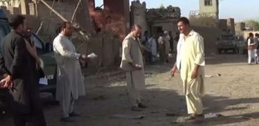 موقع انفجار قنبلة في أفغانستان