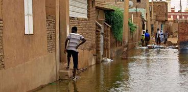 مياه الفيضان تغرق شوارع المدن السودانية