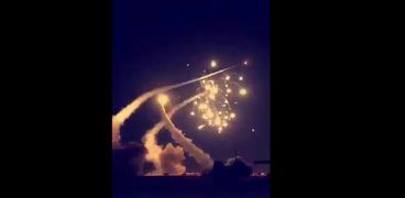 لحظة التصدي للصاروخ الحوثي علي الرياض