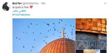 هاشتاج "القدس تنتصر" يتصدر تويتر