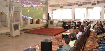 شاشات عملاقة لعرض مباريات كاس العالم بالشباب والرياضة بسوهاج