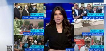 صورة من تغطية حريق الكنيسة على شاشة «extra news»