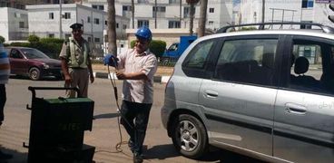حملة لفحص عوادم السيارات بكفر الشيخ