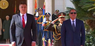الرئيس عبدالفتاح السيسي ونظيره الكرواتي