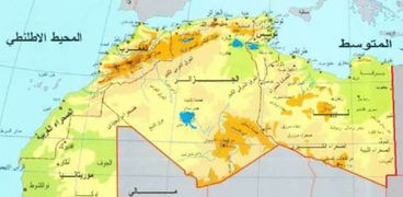 خريطة المغرب العربي