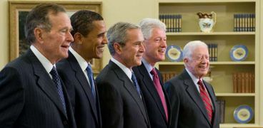 صورة تجمع آخر 5 رؤساء لأمريكا