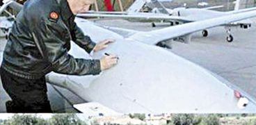 حطام الطائرة المسيرة التى وقّع عليها «أردوغان»