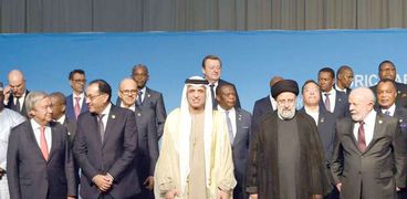 قادة «بريكس» ود. مصطفى مدبولى والأمين العام للأمم المتحدة خلال الاجتماع الـ15 للتكتل فى جنوب أفريقيا